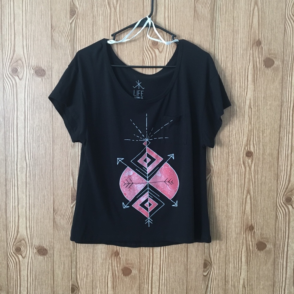 Life Clothing Co. Black Pocket Tee size L